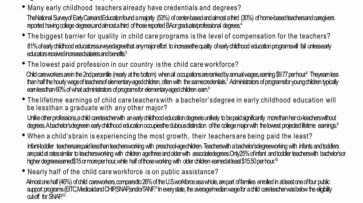 Better Compensation: The Key to an Educated and Committed Early Childhood Workforce