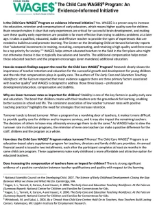 Child Care WAGE$ - An Evidence Informed Initiative (2024)